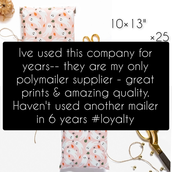 New 50ct 6×9 & 10×13 Halloween ghosts printed pattern polymailer holiday fun - Picture 2 of 2